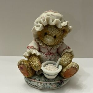 Cherished Teddies Figurine 1993 Nursery Rhymes Series Little Miss Muffet